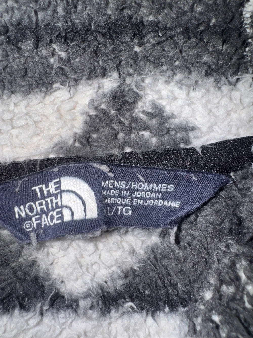 The North Face Men’s Black & White Geometric Hooded Zip Pullover